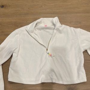 Stony Clover cropped terry sweater